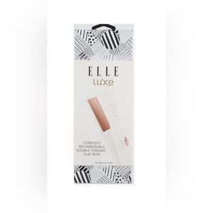 ELLE Luxe Cordless Rechargeable Double Ceramic Flat Iron - 1"